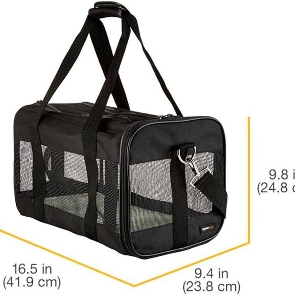 Soft-Sided Mesh Pet Travel Carrier for Dog, Cat, Medium, 16.5" L x 10.6" W x 11" - Picture 9 of 12